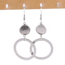 Onwear 10 шт 12 мм основа для кабошона для серег сделай сам из нержавеющей стали пустые висячие серьги фурнитура для изготовления ювелирных изделий