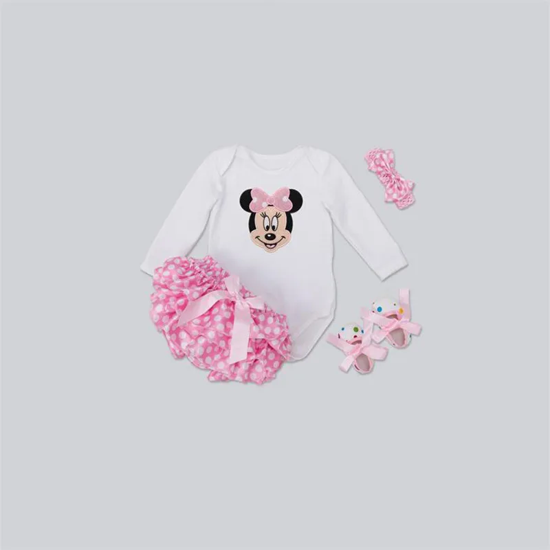 Newborn Cheap Baby Girl Clothes Set Long Sleeve Baby Bodysuits Cotton