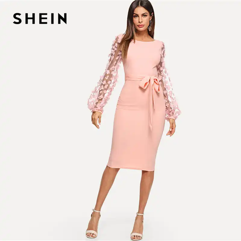 Shein Peach Dress Deals, 56% OFF | www 