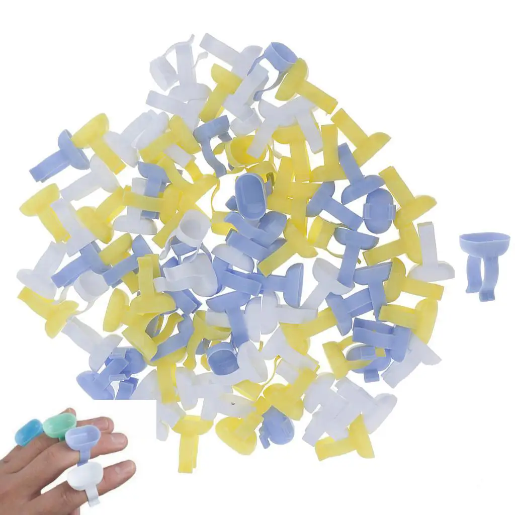 

100pcs Dental Mixing Handy Finger Bowl Cup Dappen Dish Prophy Ring for Endo