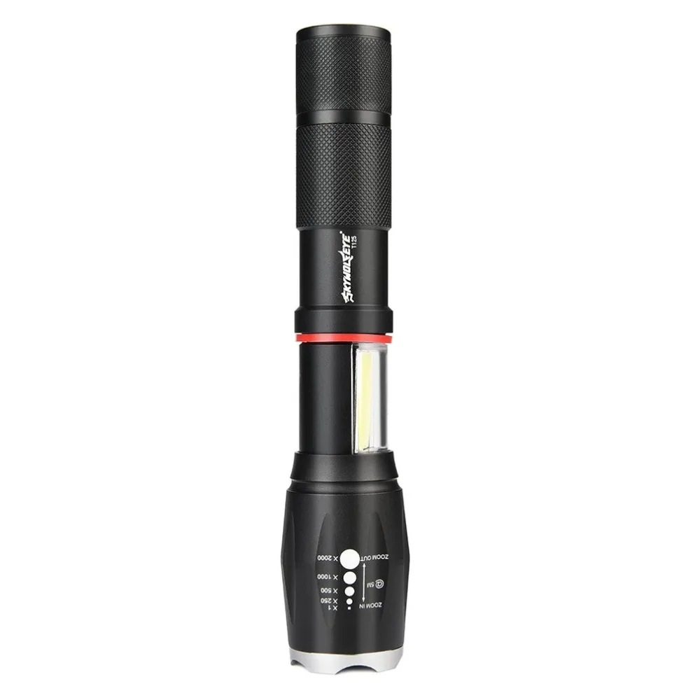 

T125 COB+T6 Super Bright Telescopic Focusing Flashlight LED Aluminum Alloy Waterproof Outdoor Camping Torch Flashlight
