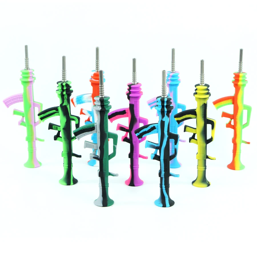 

New design AK47 Silicone NC kits with Titanium Tip Multi color Free Delivery