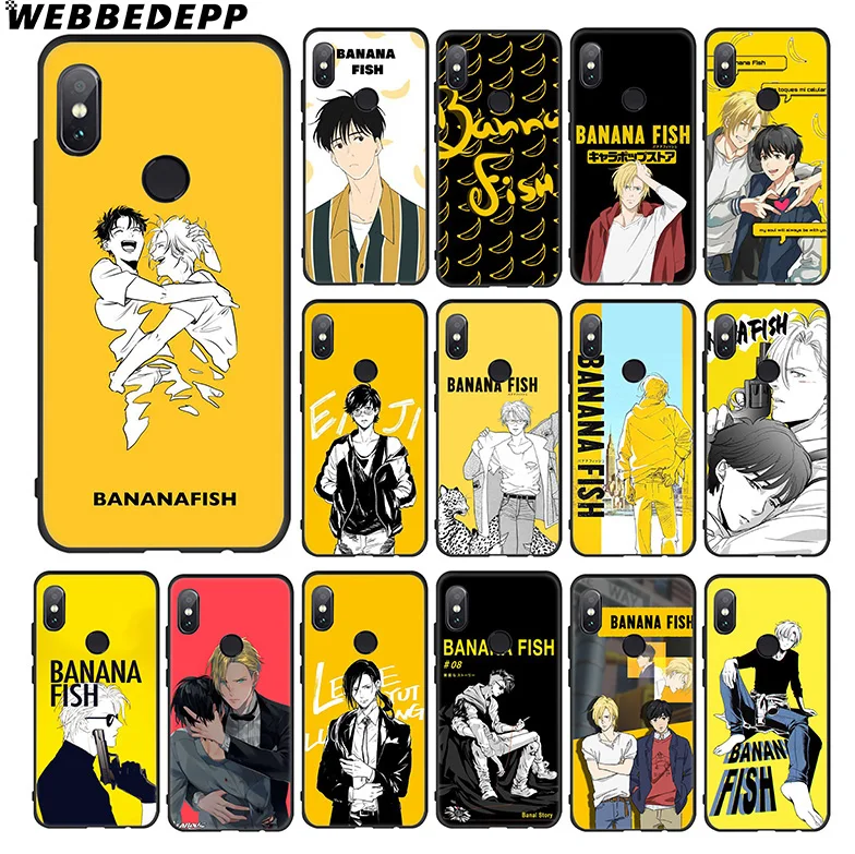 WEBBEDEPP Banana Fish Soft Case for Xiaomi 9 8 SE 6 A1 A2 Lite MIA1 MIA2 MI8 MI6 MAX 3 POCOPHONE F1 Cover |