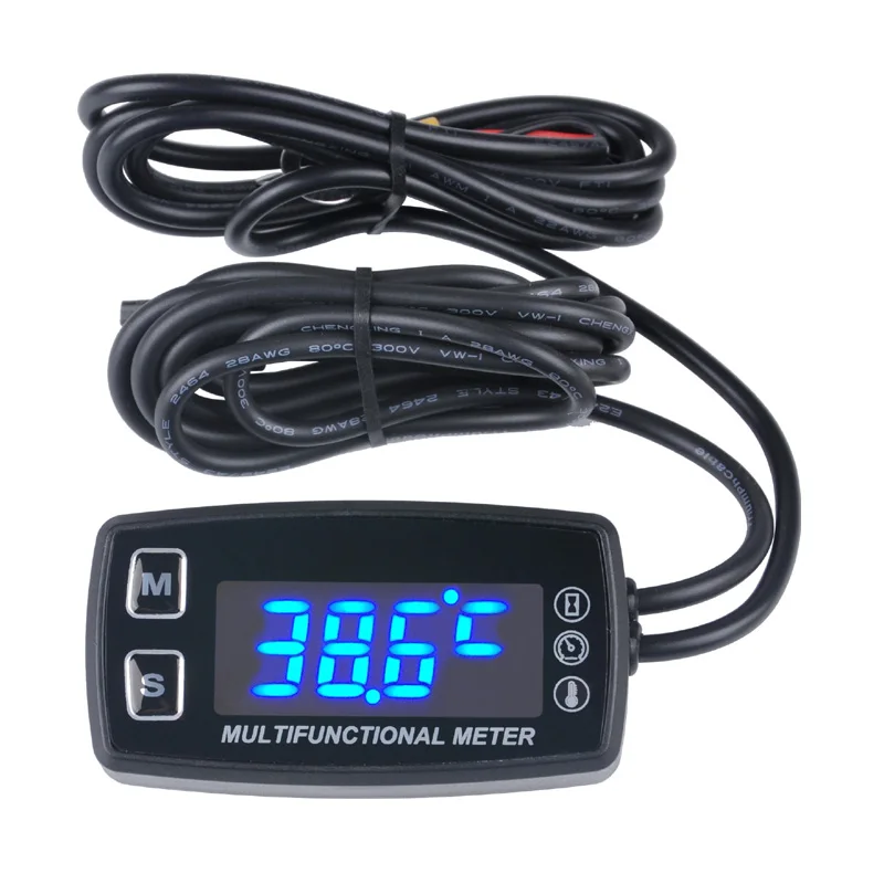  LED Tach/Hour Meter thermometer temperature meter for gasoline marine outboard paramotor trimmer cu - 32729825538