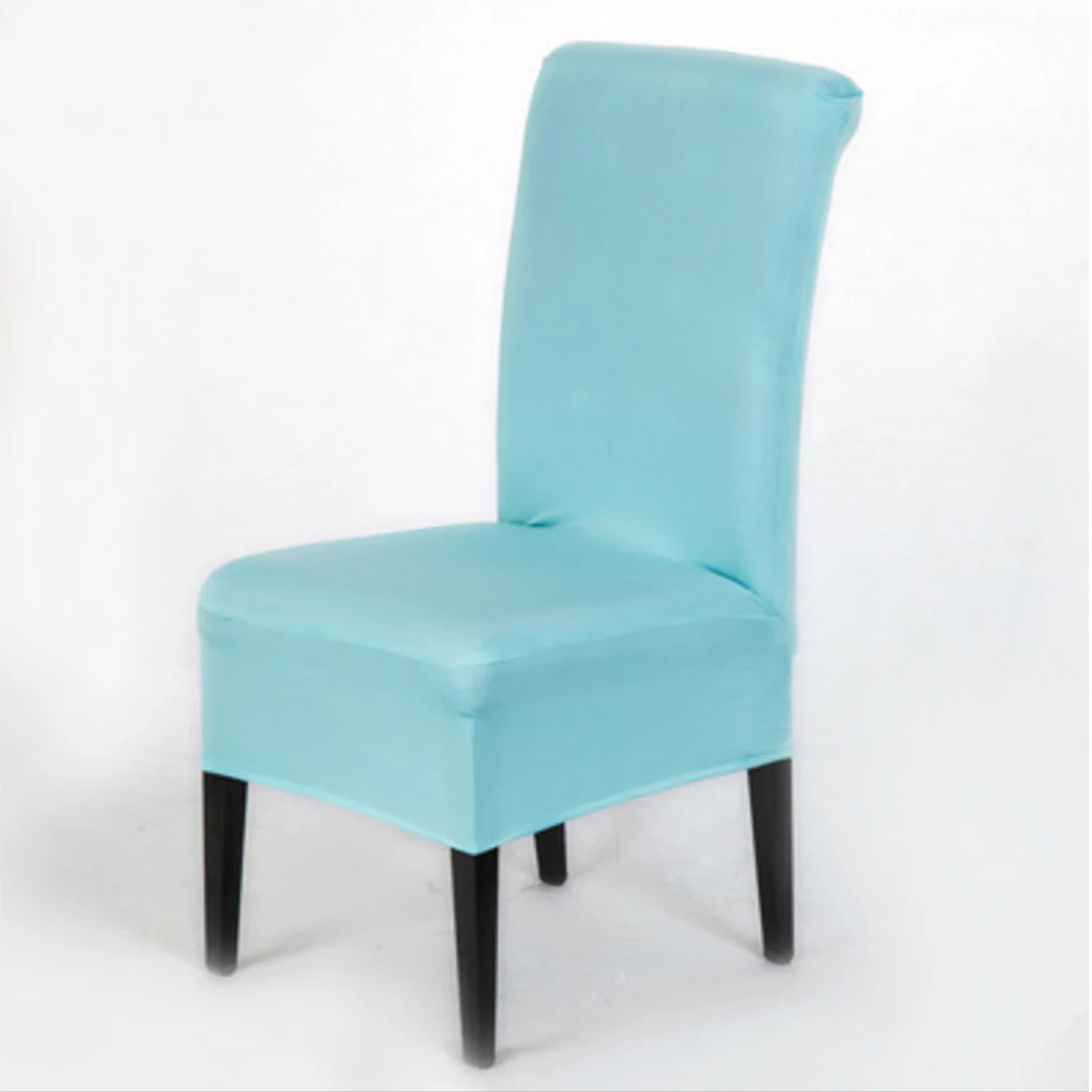 Современные эластичные чехлы на кресла обеденный Чехол Съемный Анти-грязный чехол для сидений на кухне чехлы на кресла стрейч для банкета свадьбы - Цвет: light blue
