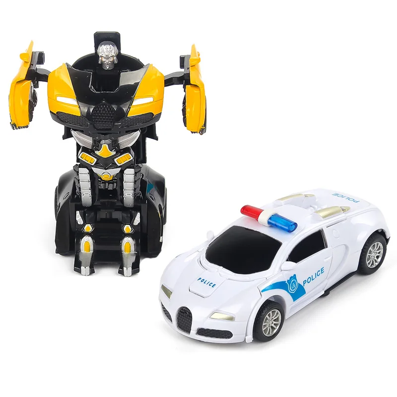 Pull Back Car Model Figure Toy Children Robot Toy Transformation Anime Series Action Figure Toy Robot Car ABS Plastic Robot 
