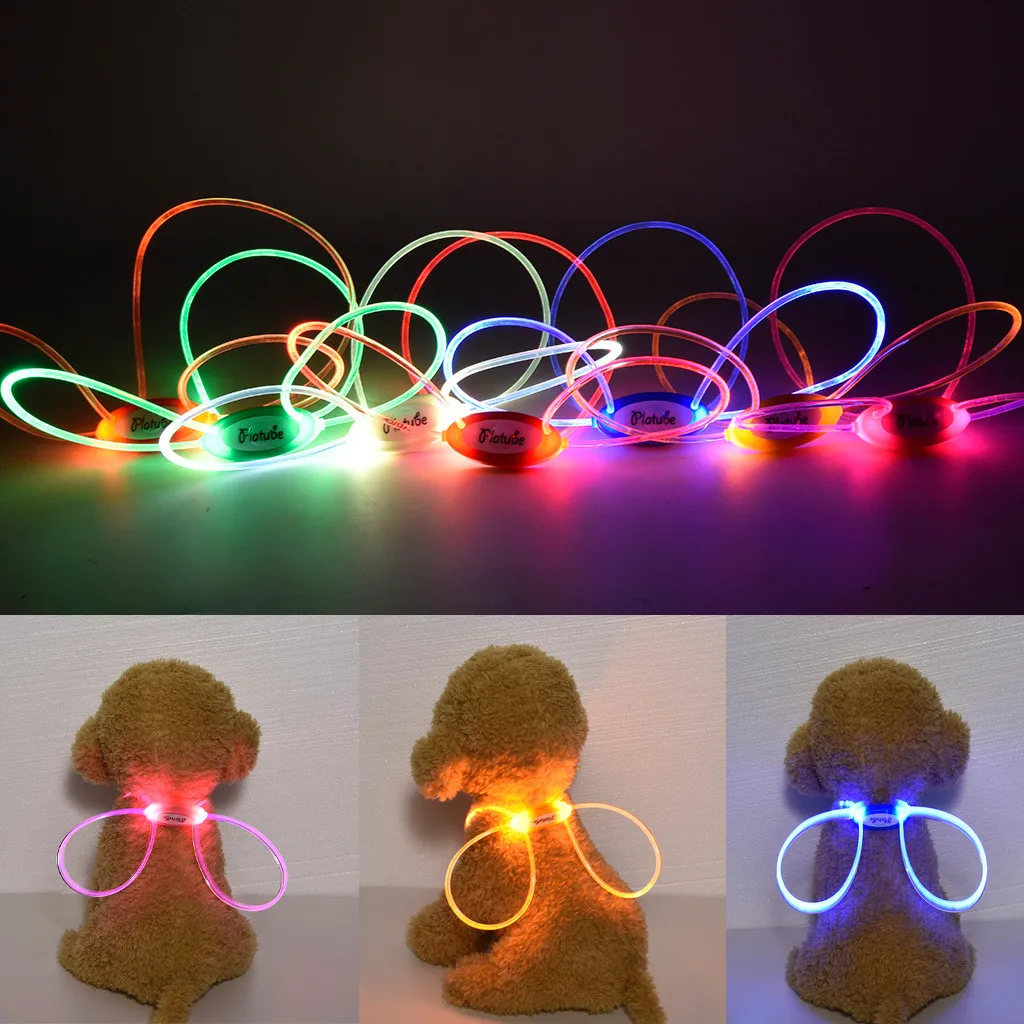 

LED Pet Collar Adjustable Night Safety Pet Collar Luminous Light Up Pet Collar Pet Supplies accessories dropshipping Z621