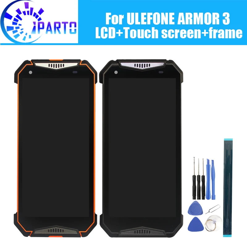

ULEFONE ARMOR 3 LCD Display+Touch Screen Digitizer +Frame Assembly 100% Original New LCD+Touch Digitizer for ULEFONE ARMOR 3