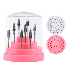 Новинка! 48 отверстий для полировки ногтей Шлифовальная головка коробка для хранения дисплей маникюрные сверла контейнер