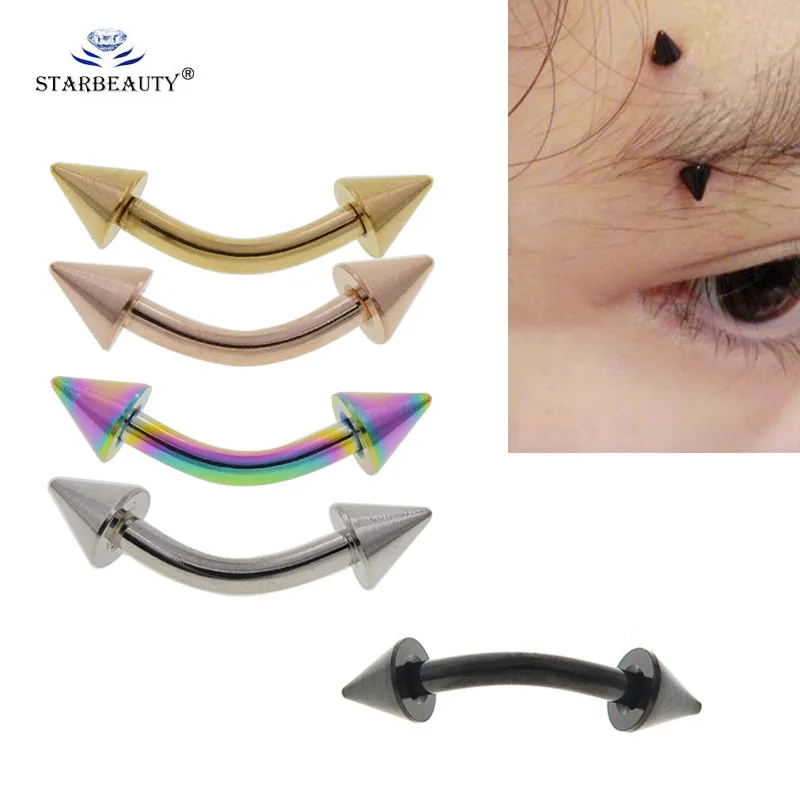 

2 pieces Corn Snake Eyes Bite Tongue Piercing Earring Curved Barbells Banana Rings Nipple Piercing Earring Tragus Body Jewelry