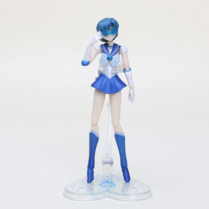 15 см японского аниме Sailor Moon Mercury Mars Venus saturn jupiter Mizuno Ami Рей Хино Минако Айно ПВХ фигурка игрушка - Цвет: sailor mercury