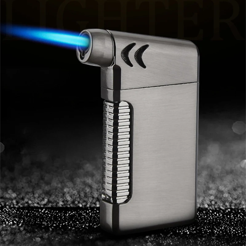 

New Compact Butane Jet Lighter Torch Turbo Lighter Fire Windproof Spray Gun Metal Pipe Cigar Lighter 1300 C NO GAS