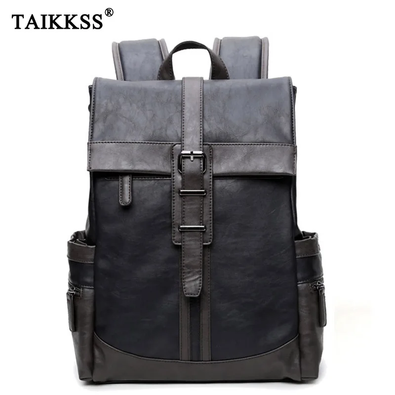 

Fashion Men Backpack pu Leather Men Bag Backpacks school for teenagers grils boys Bag Waterproof Backpack Bag For Men mochila