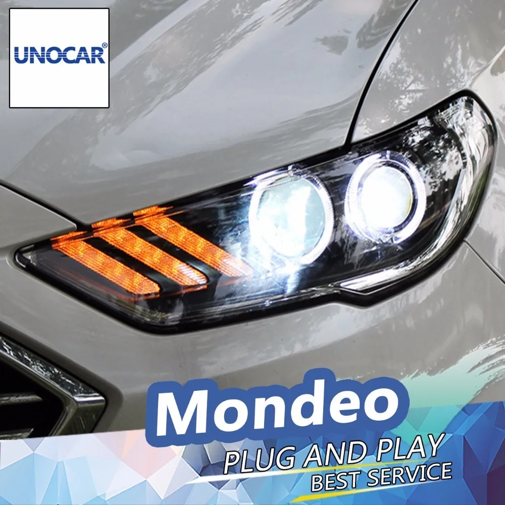Unocar Head Lamp For Ford Fusion 2017 Headlights Mondeo Led Unocar Head Lamp For Ford Fusion 2017 Headlights Mondeo Led Headlight Drl H7 D2h Hid Bi Xenon Beam Of Mustang Flash Turning