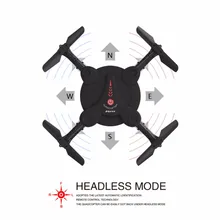 Upslon FQ17W Foldable Pocket Drone Quadcopter Dron Wifi FPV Camera 0.3MP 2.4G RC Foldable Helicopter Remote Control BNF RTF