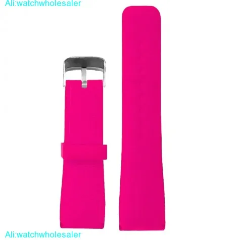 24mm Magenta Color Silicone Jelly Rubber Ladies Watch Band Straps WB1078J24JB