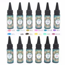 12 цветов DIY Кристалл эпоксидный многоцветный УФ клей жесткий УФ клей для страз-упаковка из 12