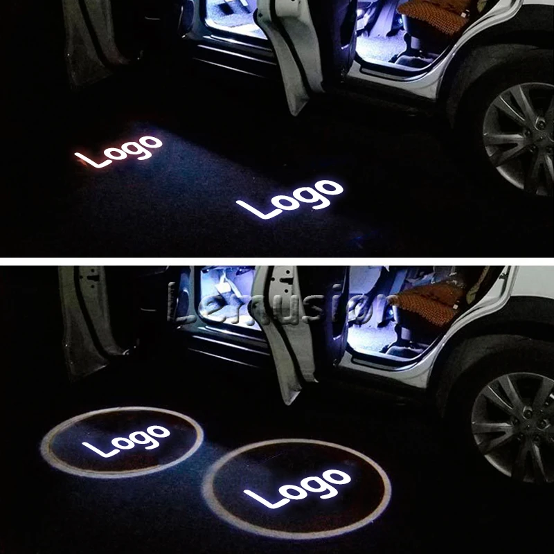 2 шт. Автомобильный Дверной светильник Добро пожаловать лазерный проектор светодиодный логотип для Ford Focus 2 3 Fiesta Mondeo MK4 Kuga Ecosport Mazda 6 CX-5 аксессуары