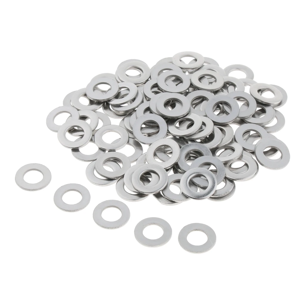 100pcs Stainless Metric Flat Washer Screw Gasket Fastener Spacer M10