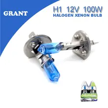 GRANT 1Set H1 100W DC12V Halogen Bulbs 6000K Bright White Xenon Gas Inside Car Auto Lamps