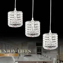 Crystal Lamps Modern Pendant Light Fixtures Kitchen Dining Room Bedroom Coffee Chrome Christmas Decorations for Home Lighting