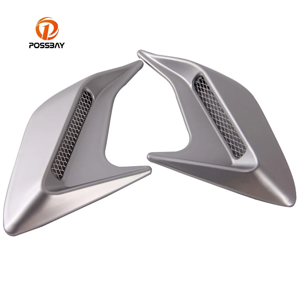 

1 Pair POSSBAY Auto Automobile Car Decorative Air Scoop Flow Intake Hood Vent Bonnet Universal Car Exterior Style Sticker