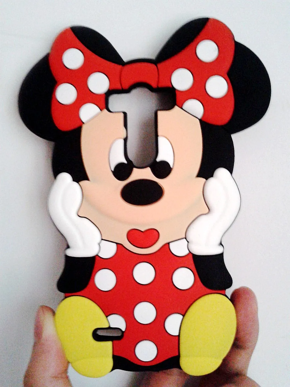 Cute Cartoon Red & Pink Bowknot Minnie Mouse Soft Cover 3D