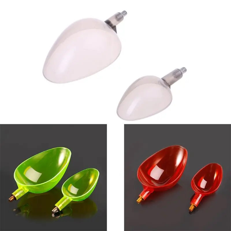 

2pcs/set Plastic Baiting Throw Spoon Fishing Tool Net Head Adapter Carp Bait Ladle