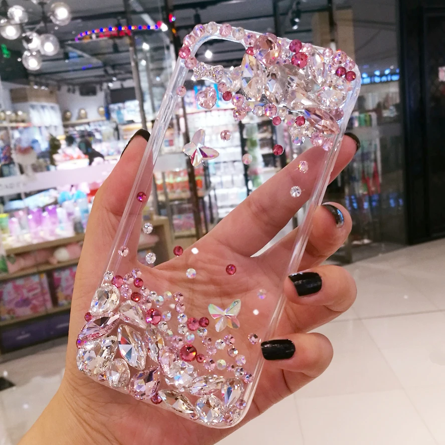 

XINGDUO hot Sale Bling diamonds crystal Clear Phone Case Cover For Samsung S8 S9 S10 Plus Note 8 9 M10 M20 M30 A90 A70 A9 2018