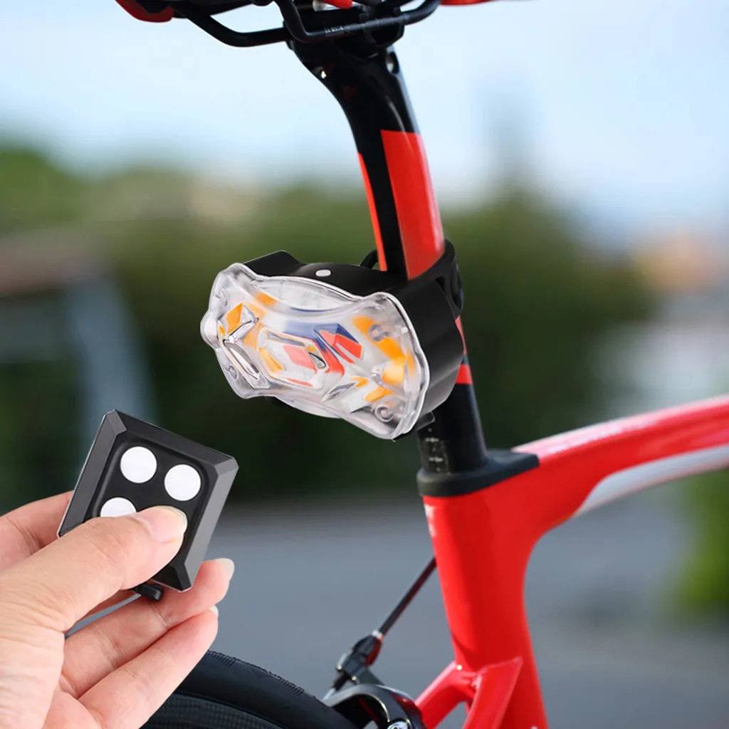 Top Lighting Modes Bicycle Light USB Charge Led Bicycle Bike Rear LED Tail Light Wireless USB Remote Control Turn Signals Light 5