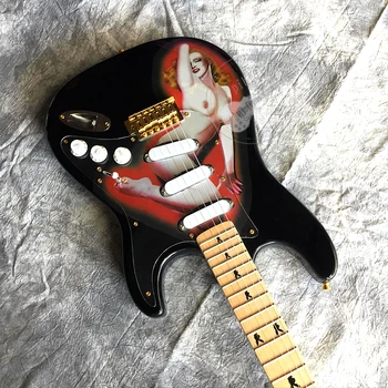 

Free delivery, Playboy Marilyn Dream Rust electric guitar 6 string guitar instrument, customizable.