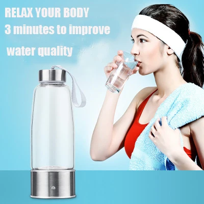 

430ml USB Rechargeable Hydrogen Rich Water Generator lonizer Alkaline Antioxidan Anti-Aging Energy Bottle Healthy Sport Cup