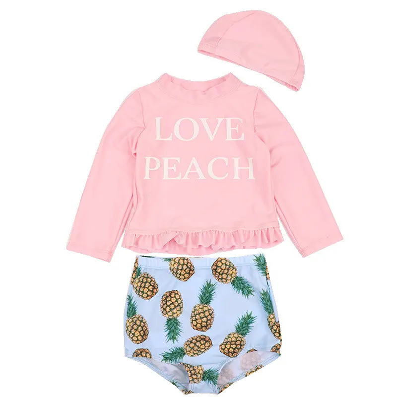 Two Pieces Baby Girls Swimwear New Children Fruit Macrame Swimsuit for Girl Kids Summer Beach Bath Suit Toddler Swimming Wear (7)