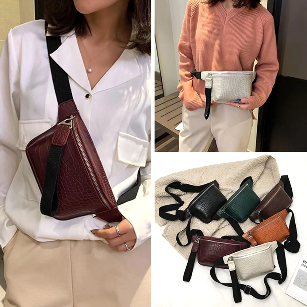 

Women crocodile waist bag women's belt bag clutch female Pu leather chest bag Fashion high quality money belt waist pack banana