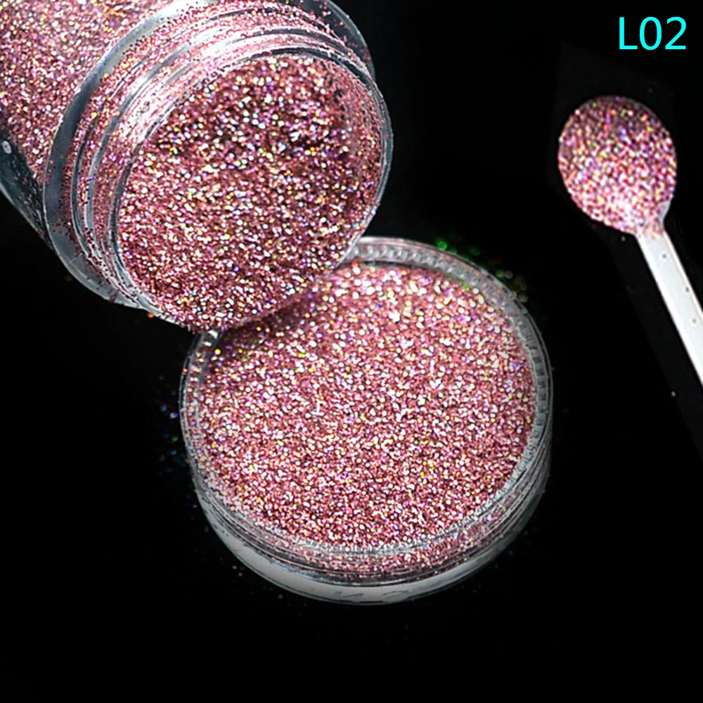 

1 Bottle Shining Dust Nail Art Glitter Decoration Pigment Powder Chrome Sequin Pink Laser Silver Polish Manicure Tool TRL01-16