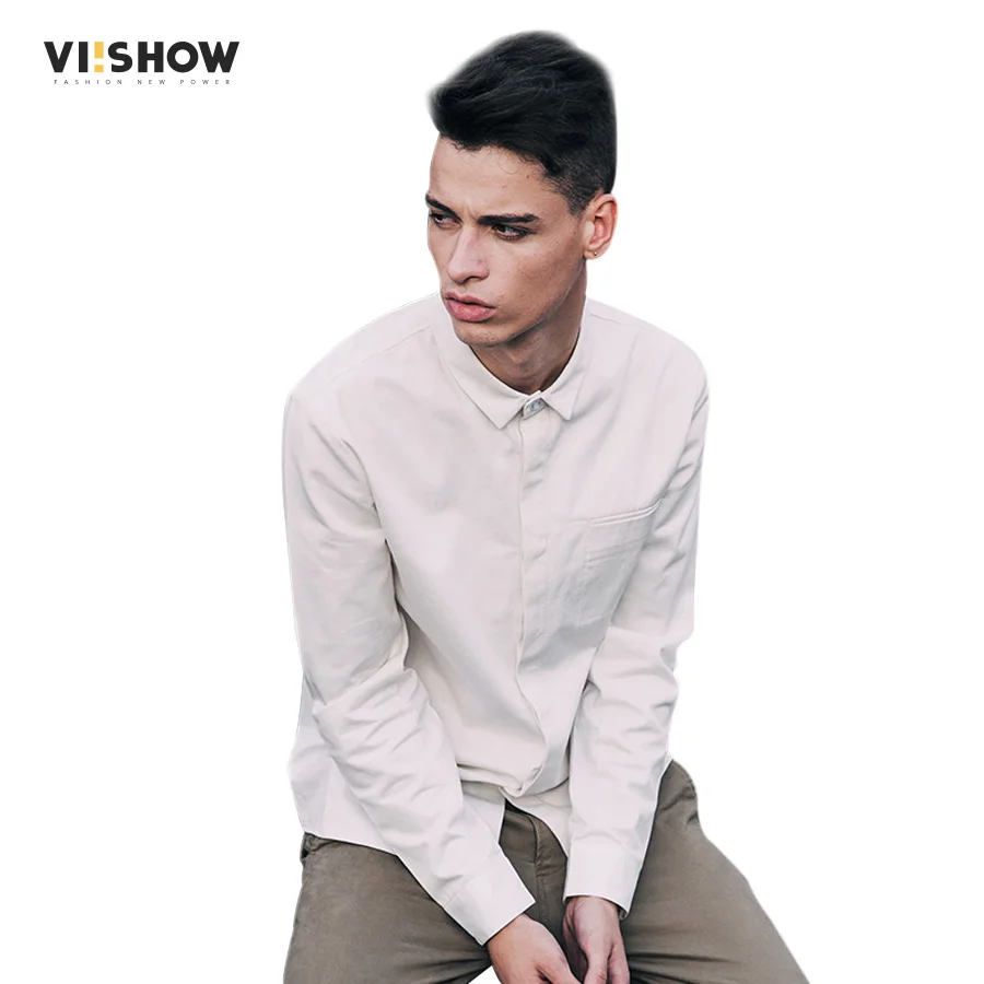 VIISHOW Для мужчин Camisa Masculina бренд Для мужчин s Slim Fit блузки Для мужчин рубашка с длинным рукавом базовый Для мужчин рубашки кардиганы для для