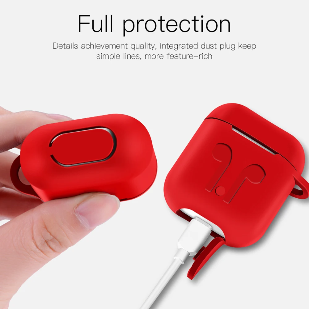 1 шт ТПУ силиконовый Bluetooth чехол для наушников для Airpods противоударный защитный чехол для наушников для Apple Airpods зарядная коробка