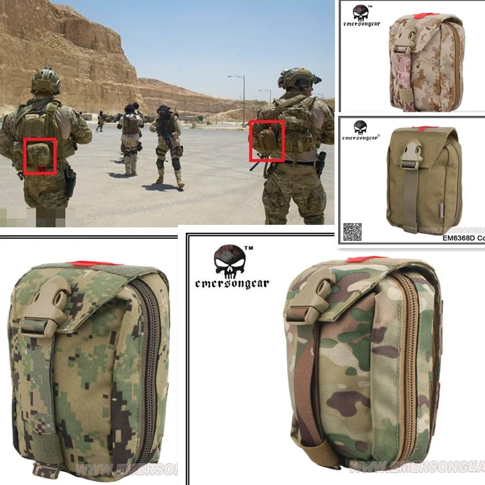First Aid Pouch Bag Military Style Personal 1st Kit Coyote Brown Medic Canvas