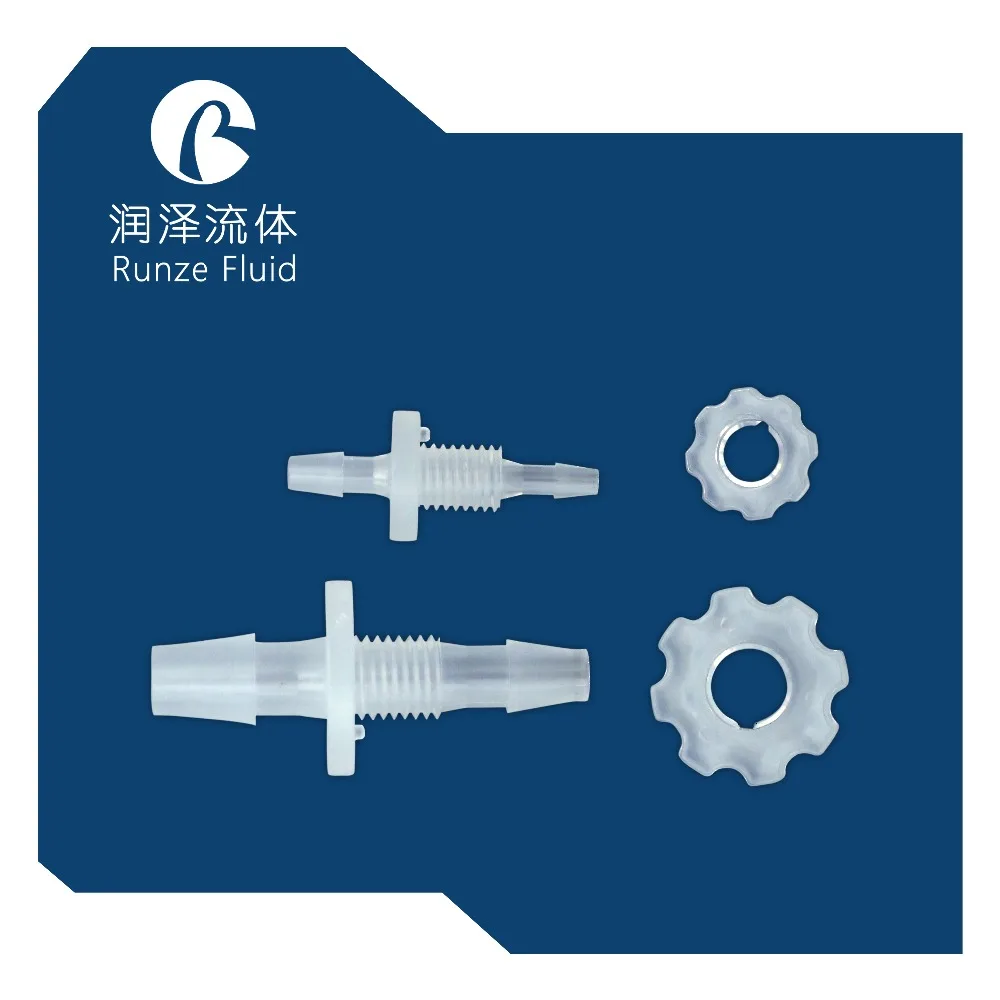 

High Quality Barbed Reducing Bulkhead Fitting Plastic Burr-free