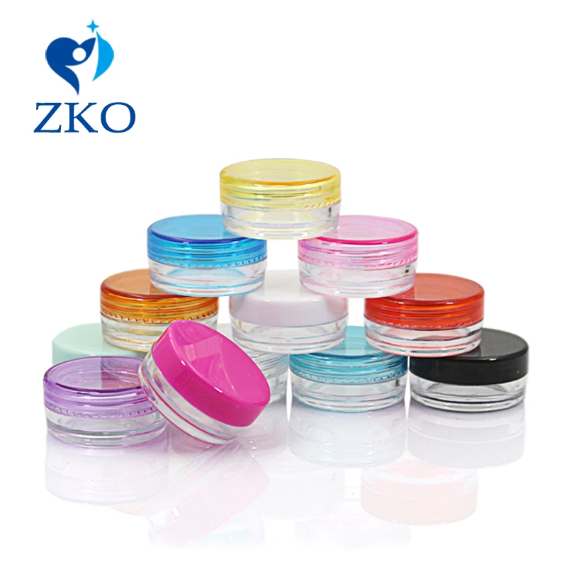 

PS material 2g/3g/5g Round round shape eye cream jar empty cosmetic containers
