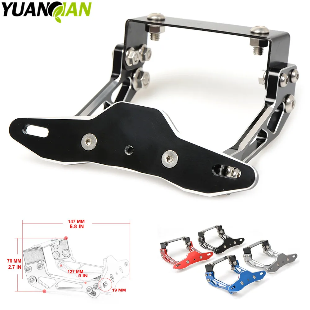 Motorcycle License Plate Bracket Licence Plate Holder Frame Number for