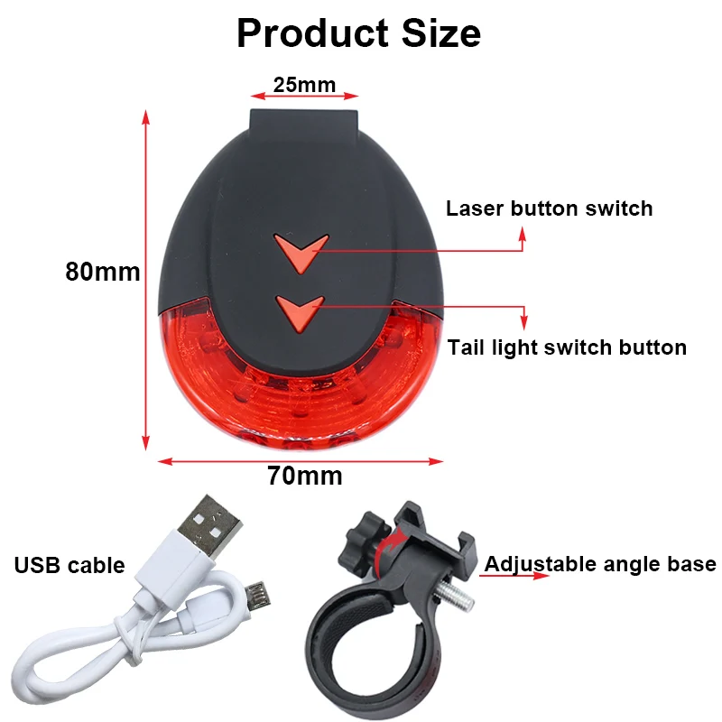Cheap FTW Bike Tail Light USB Rechargeable 10 Line Laser Bicycle Rear Night Cycling safety warning Back LED Lamp Waterproof TL2322 5