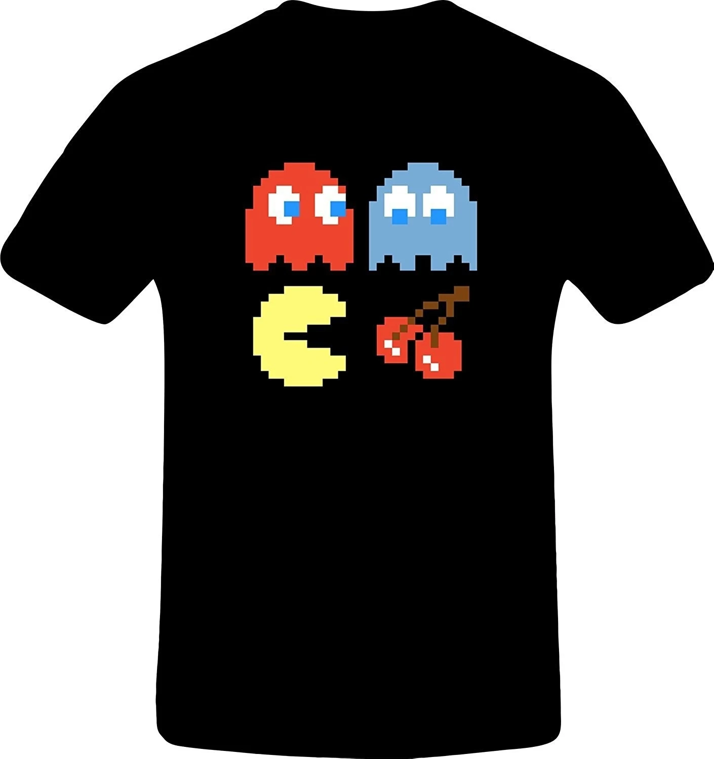 Возьмите Для мужчин футболка Pacman пиксельным принтом короткий рукав Размеры S-3XL