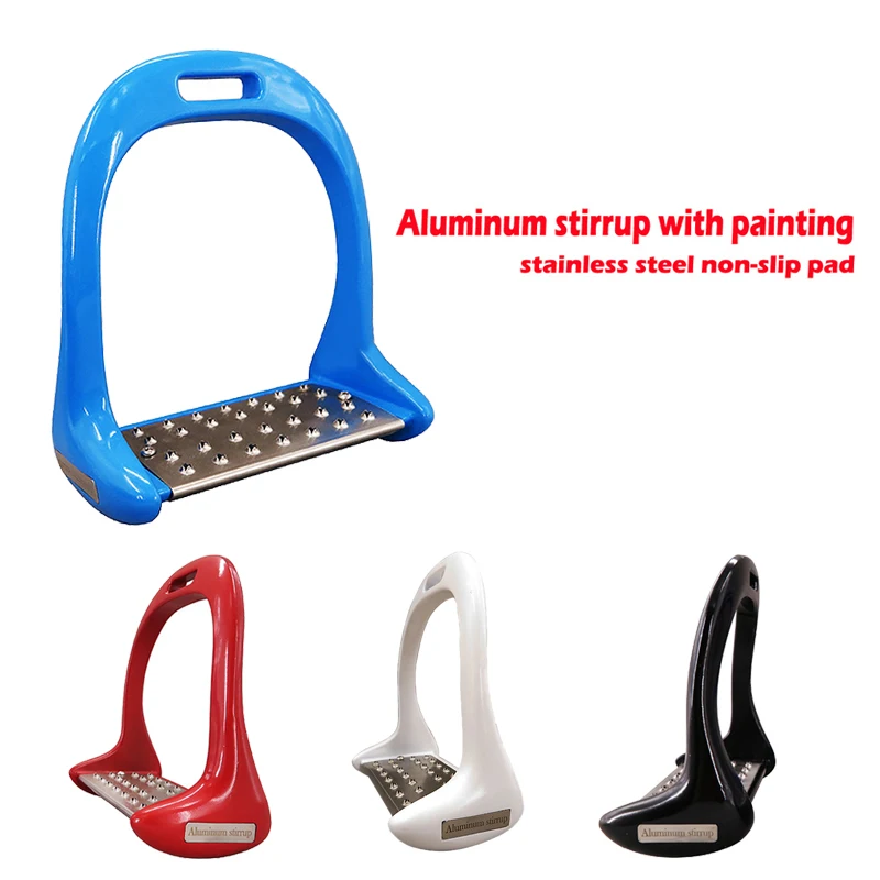 

Aluminum hunting stirrup with rubber pad,horse product With Stainless Steel Anti-slip Pad High Quality Material AL