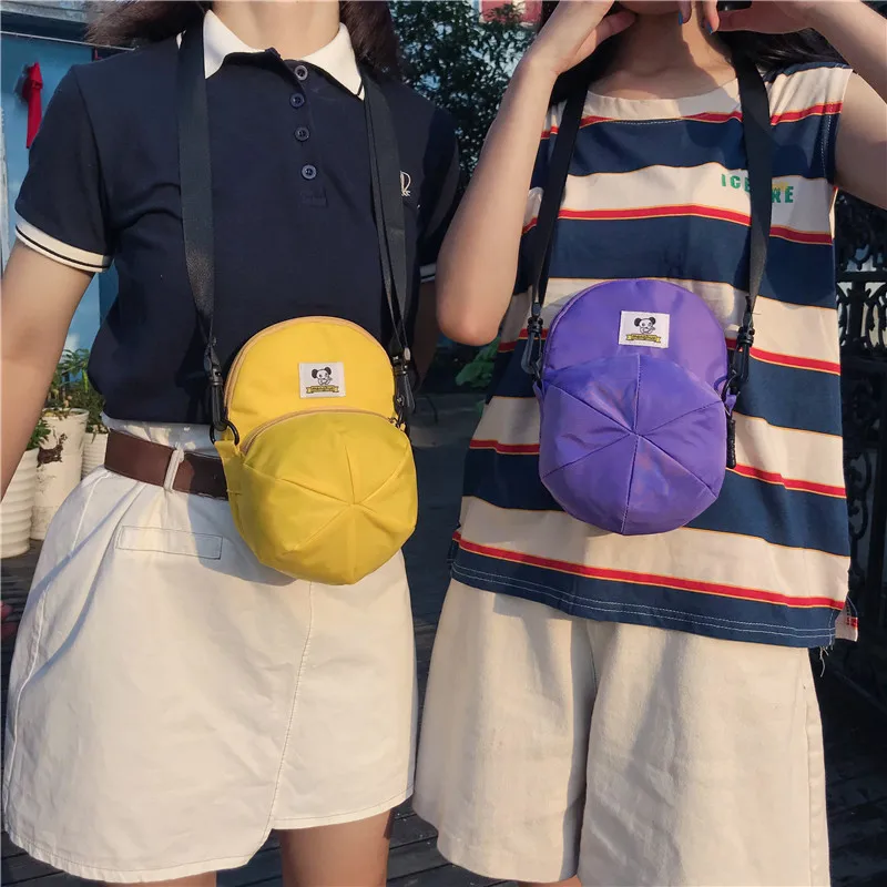 Menghuo New Hot Model Hat Shape Women Nylon Crossbody Bag Cute Handbags Shoulder Bags Creative Lady Messenger Cross body BagsIMG_2410