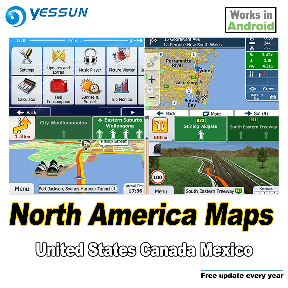

8GB SD Card Car GPS Navigation Maps card Android for North America Maps United States Canada Mexico