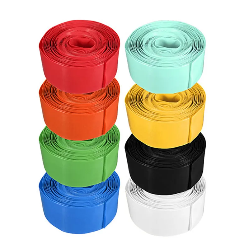 

PVC Heat Shrink Tubing Tube Wrap Cable Sleeves 5 Colors for 18650 18500 Battery 29.5MM Flat 18.5MM in Round