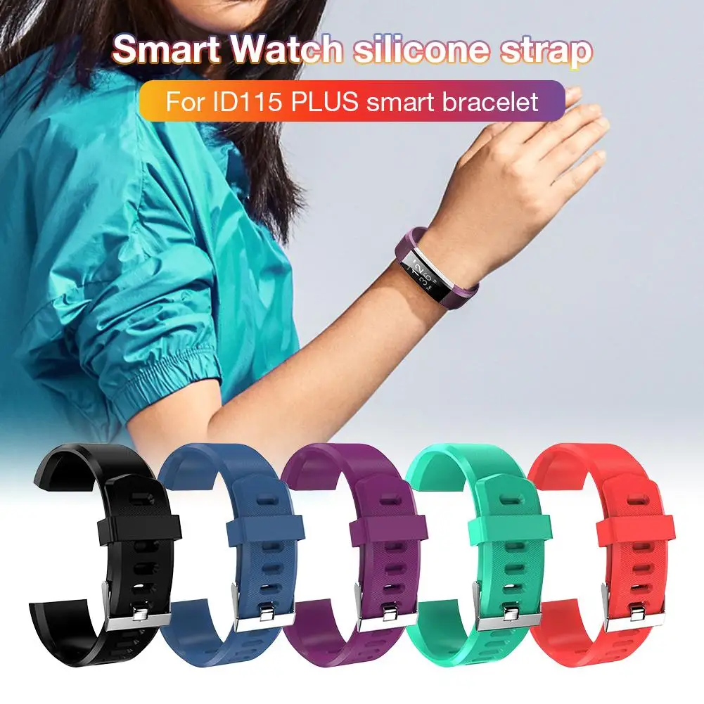 

High Quality Silicone Replacement Strap Soft Scratch Resistant Wrist Band Watchband For ID115 Plus Fitness Tracker