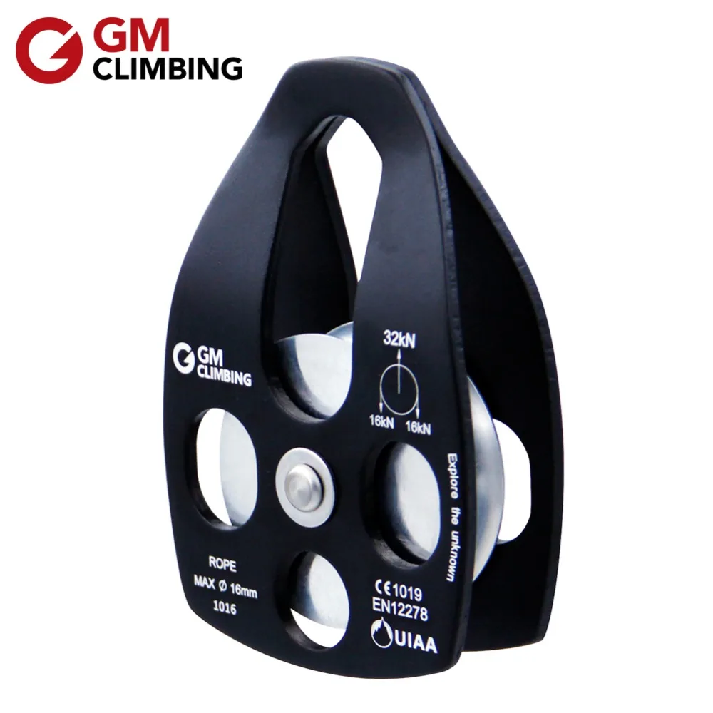 Koop GM KLIMMEN Katrol 32kN Redding Touw Katrol CE UIAA Arborist Rigging Rock Klimmen Redding Survival Apparatuur