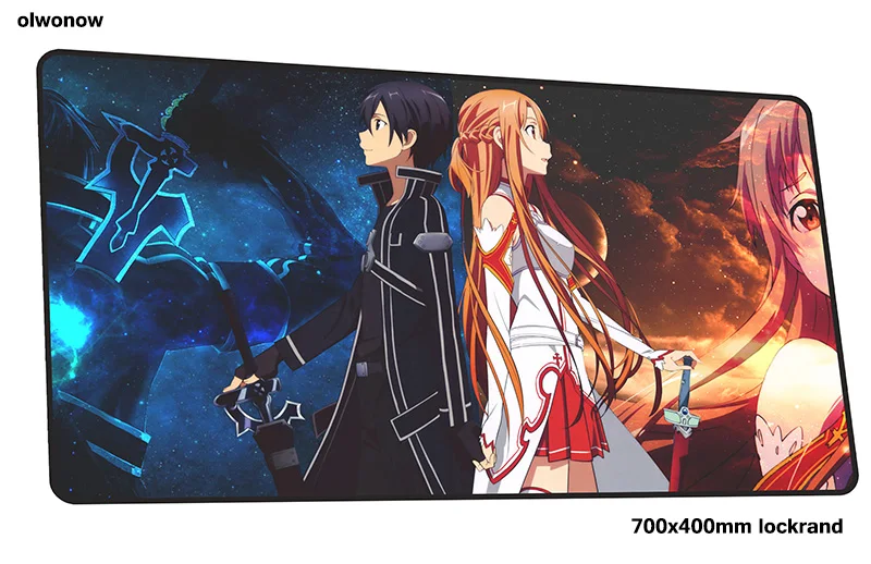 Sword Art онлайн коврик для мыши 70x40 см горячая Распродажа коврики для мыши лучший игровой коврик для мыши геймер милые персонализированные коврики для мыши Клавиатура ПК pad - Цвет: Size 700x400x2mm